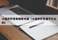 小程序开发有哪些方面（小程序开发是干什么的）