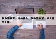 软件开发第一步做什么（软件开发第一步做什么工作）