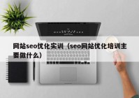 网站seo优化实训（seo网站优化培训主要做什么）