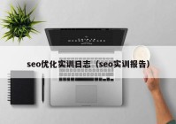 seo优化实训日志（seo实训报告）