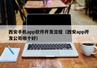 西安手机app软件开发流程（西安app开发公司哪个好）