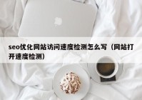 seo优化网站访问速度检测怎么写（网站打开速度检测）